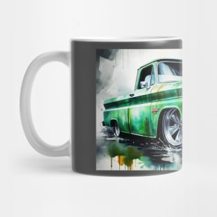 Green water color C-10 pickup Mug